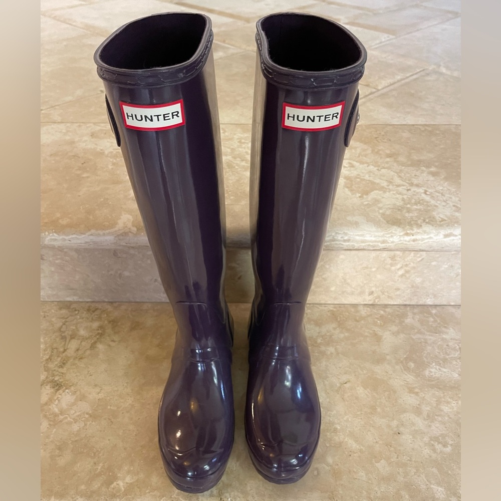 Hunter original tall gloss rain boots